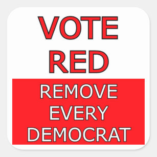 Vote Red sticker