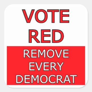 Vote Red sticker