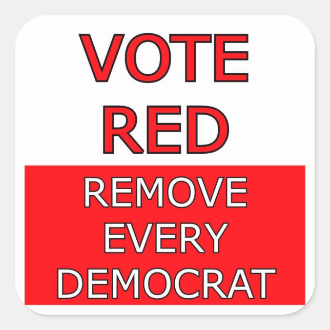 Vote Red sticker (Front)