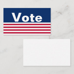 Vote Red White and Blue Business Card