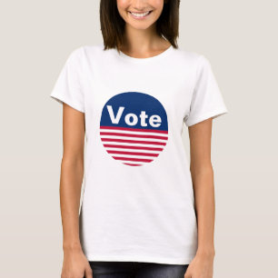 Vote Red White and Blue Patriotic Stripes T-Shirt