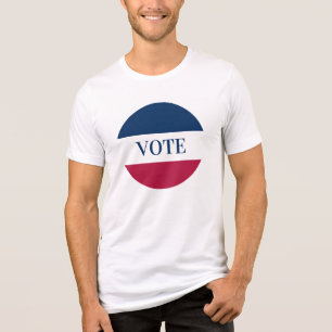 VOTE Red White and Blue Striped Tri-Blend Shirt