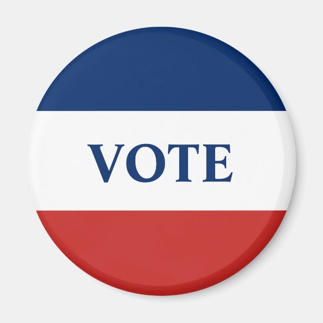 VOTE Red White and Blue Stripes Magnet (Front)