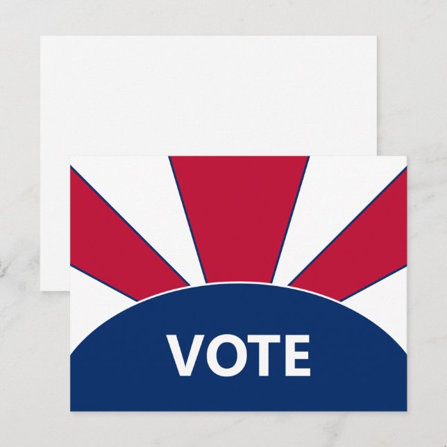 Vote Red White and Blue Sunburst Postcard (Front/Back)