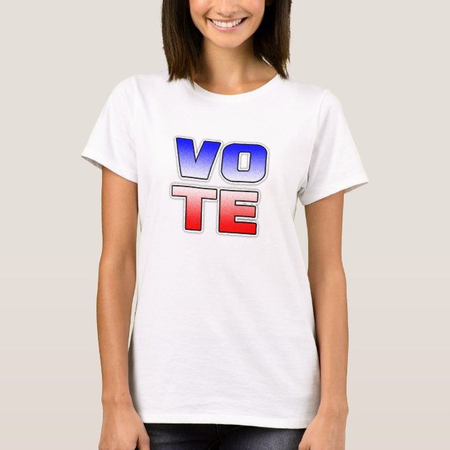 VOTE Red, White and Blue Textology Shirt (Front)