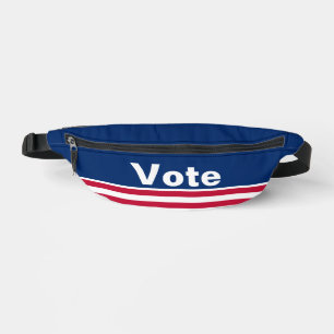 Vote Red White and Blue with Stripes Bum Bags