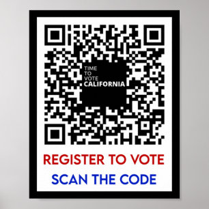 Vote - Register To Vote Ca Poster