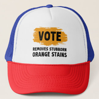 Vote Removes Stubborn Orange Stains Gift Trucker Hat