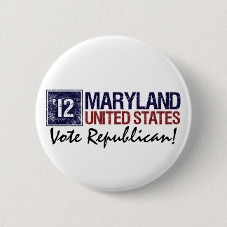 Vote Republican in 2012 – Vintage Maryland 6 Cm Round Badge