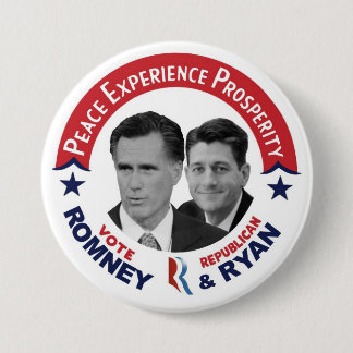 Vote Republican Vote Romney & Ryan 7.5 Cm Round Badge