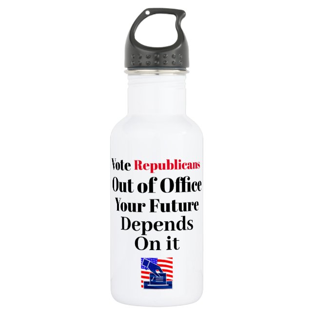 Vote Republicans Out of Office Water Bottle (Front)