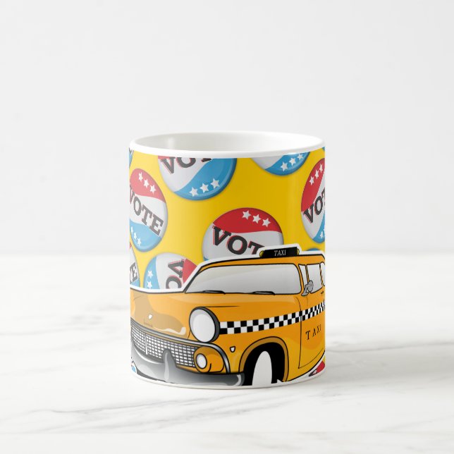 Vote Retro Badge Coffee Mug (Center)
