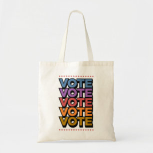 Vote Retro Style Election Proud Voter Registration Tote Bag