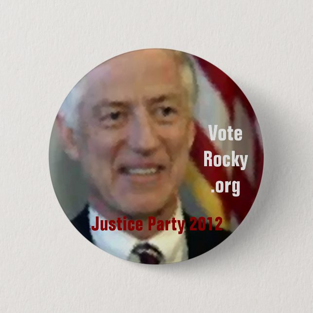 Vote Rocky 6 Cm Round Badge (Front)