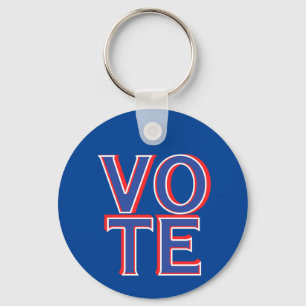 Vote Round  Political Campaign Merchandise  Key Ring