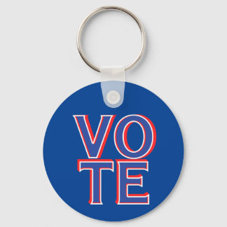 Vote Round  Political Campaign Merchandise  Key Ring