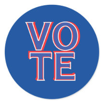 Vote Round Sticker Political Campaign Merchandise