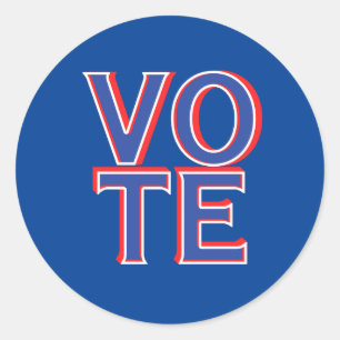 Vote Round Sticker Political Campaign Merchandise