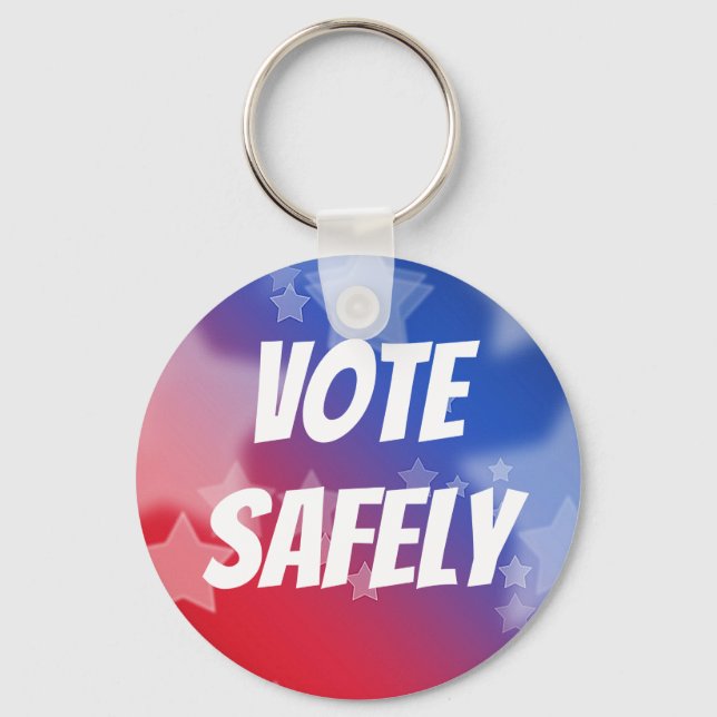 Vote Safely Key Ring (Front)