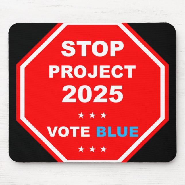 Vote Save Democracy Stop Project 2025  Mouse Mat (Front)