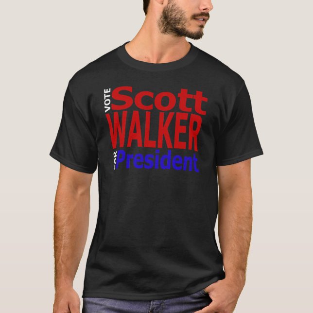 Vote Scott Walker For President T-Shirt (Front)