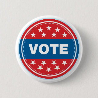 Vote Seal - Blue 6 Cm Round Badge