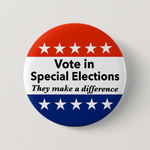 Vote Special Elections 6 Cm Round Badge