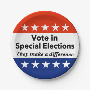 Vote Special Elections Paper Plate