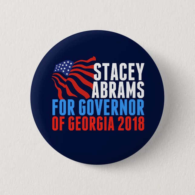 Vote Stacey Abrams for Georgia Governor 2018 6 Cm Round Badge (Front)