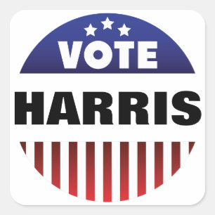 Vote Stars and Stripes Typography - Election Square Sticker