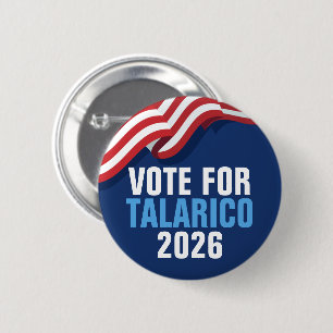 Vote Talarico for Senate American Flag 6 Cm Round Badge