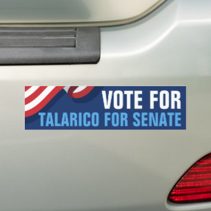 Vote Talarico for Senate American Flag Bumper Sticker