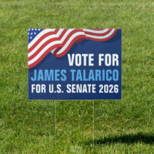 Vote Talarico for U.S. Senate American Flag Yard