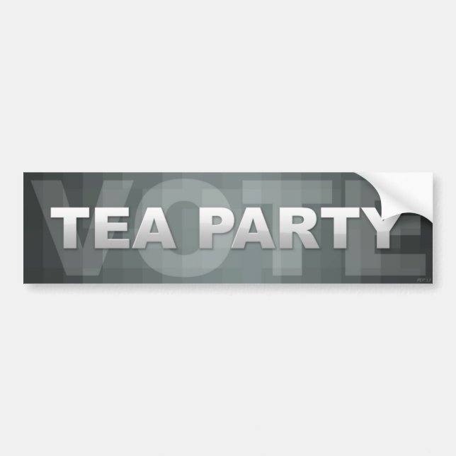 Vote Tea Party Bumper Sticker (Front)