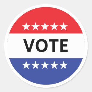 Vote Template Classic Round Sticker