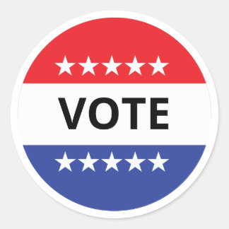 Vote Template Classic Round Sticker