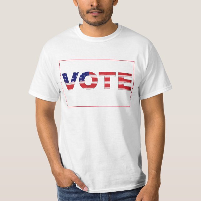 VOTE Text filled with Flag colours T-Shirt (Front)