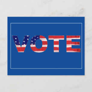 Vote Text In Flag Colours Postcard