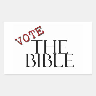VOTE The Bible Rectangular Sticker