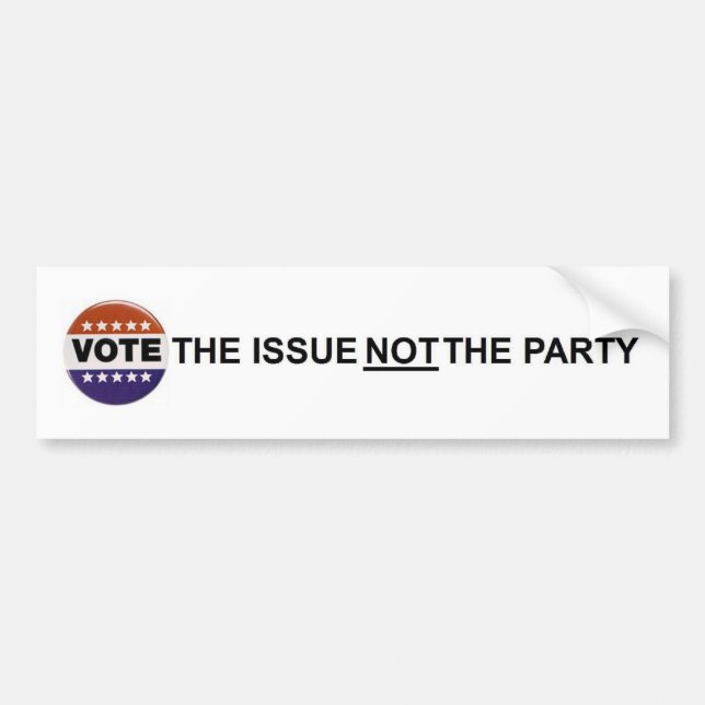 vote the issue not the party bumper sticker (Front)