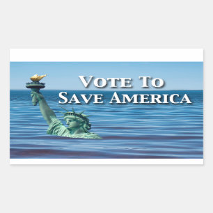 Vote to Save America This Election Rectangular Sticker
