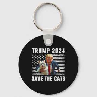 Vote Trump 2025 Funny Save The Cats  Key Ring