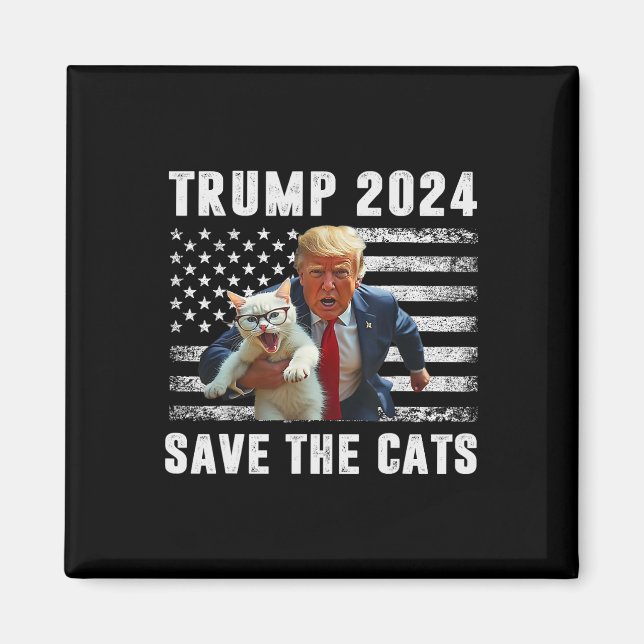 Vote Trump 2025 Funny Save The Cats  Magnet (Front)