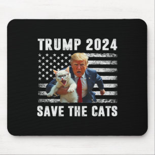 Vote Trump 2025 Funny Save The Cats Mouse Mat