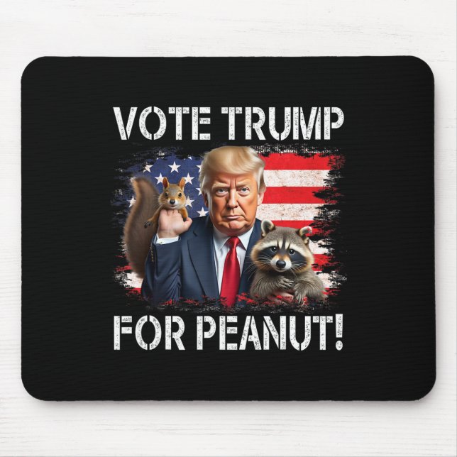 Vote Trump For Peanut The Squirrel 2  Mouse Mat (Front)