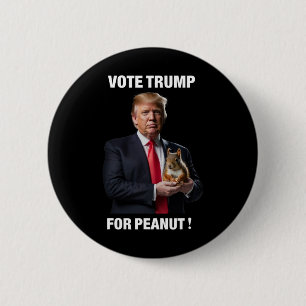 Vote Trump For Peanut The Squirrel 3  6 Cm Round Badge
