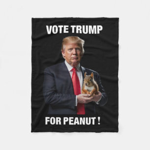 Vote Trump For Peanut The Squirrel 3 Fleece Blanket