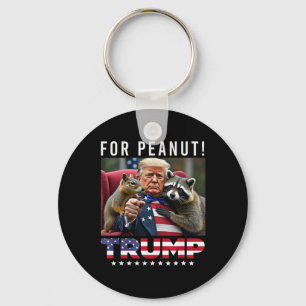 Vote Trump For Peanut The Squirrel 3 Key Ring