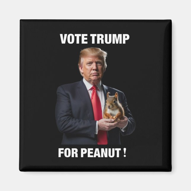 Vote Trump For Peanut The Squirrel 3  Magnet (Front)