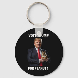 Vote Trump For Peanut The Squirrel 5  Key Ring